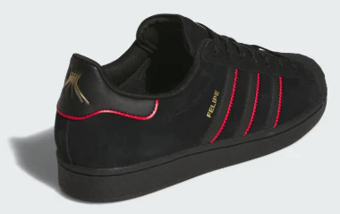 Adidas - Superstar ADV x Felipe Gustavo Shoes | Black Red - Image 6