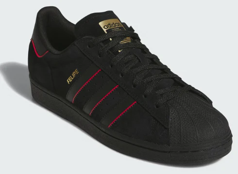 Adidas - Superstar ADV x Felipe Gustavo Shoes | Black Red - Image 7
