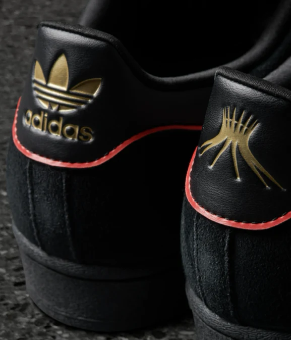 Adidas - Superstar ADV x Felipe Gustavo Shoes | Black Red - Image 9