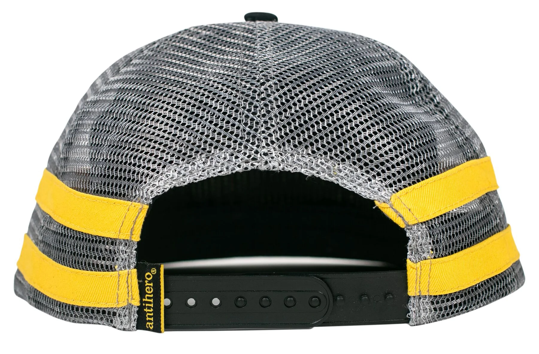 Antihero - Basic Eagle Trucker Hat | Black Charcoal Yellow - Image 2