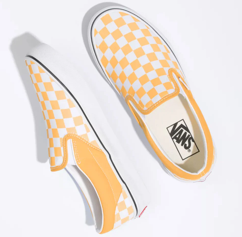 Vans - Classic Slip-On Shoes | Flax White (Checkerboard) - Image 3
