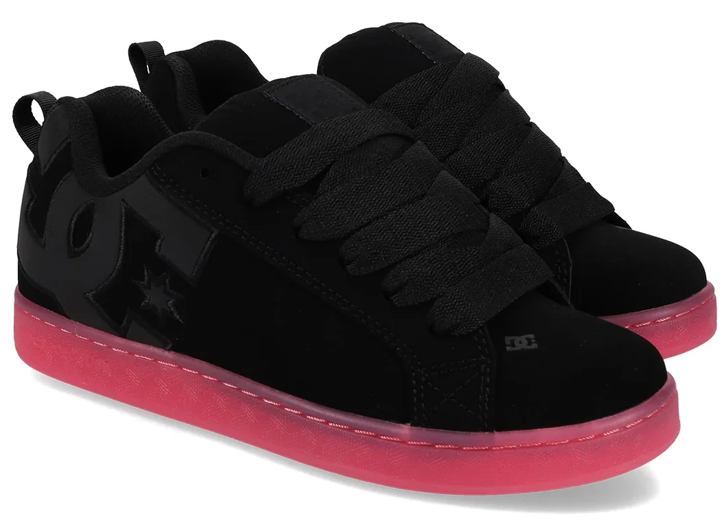 DC - Women's Court Graffik LE Shoes | Black Pink - Image 3