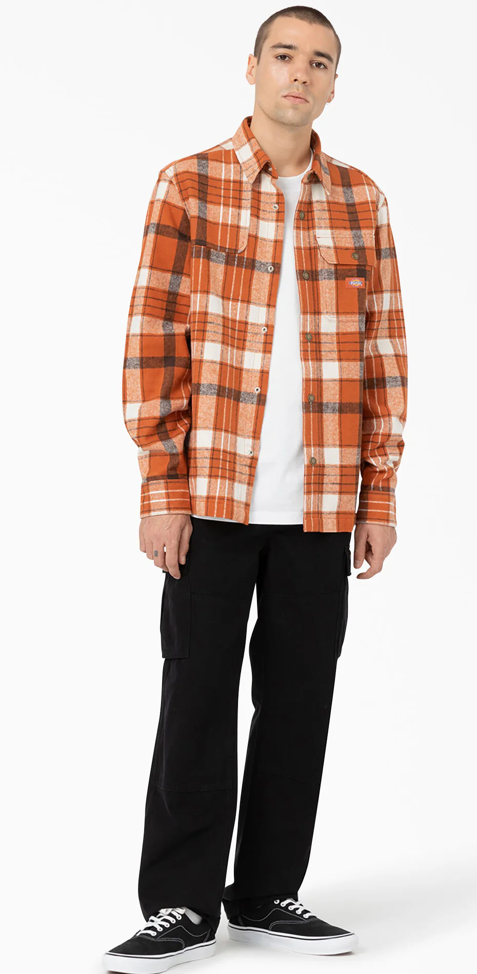 Dickies - Nimmons L/S Flannel Shirt | Bombay Brown - Image 3