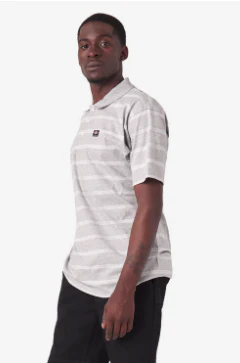 Dickies - Skate Striped Polo Shirt | Heather Grey - Image 3