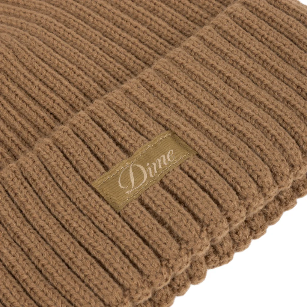 Dime - Cursive Rib Beanie | Coffee - Image 2