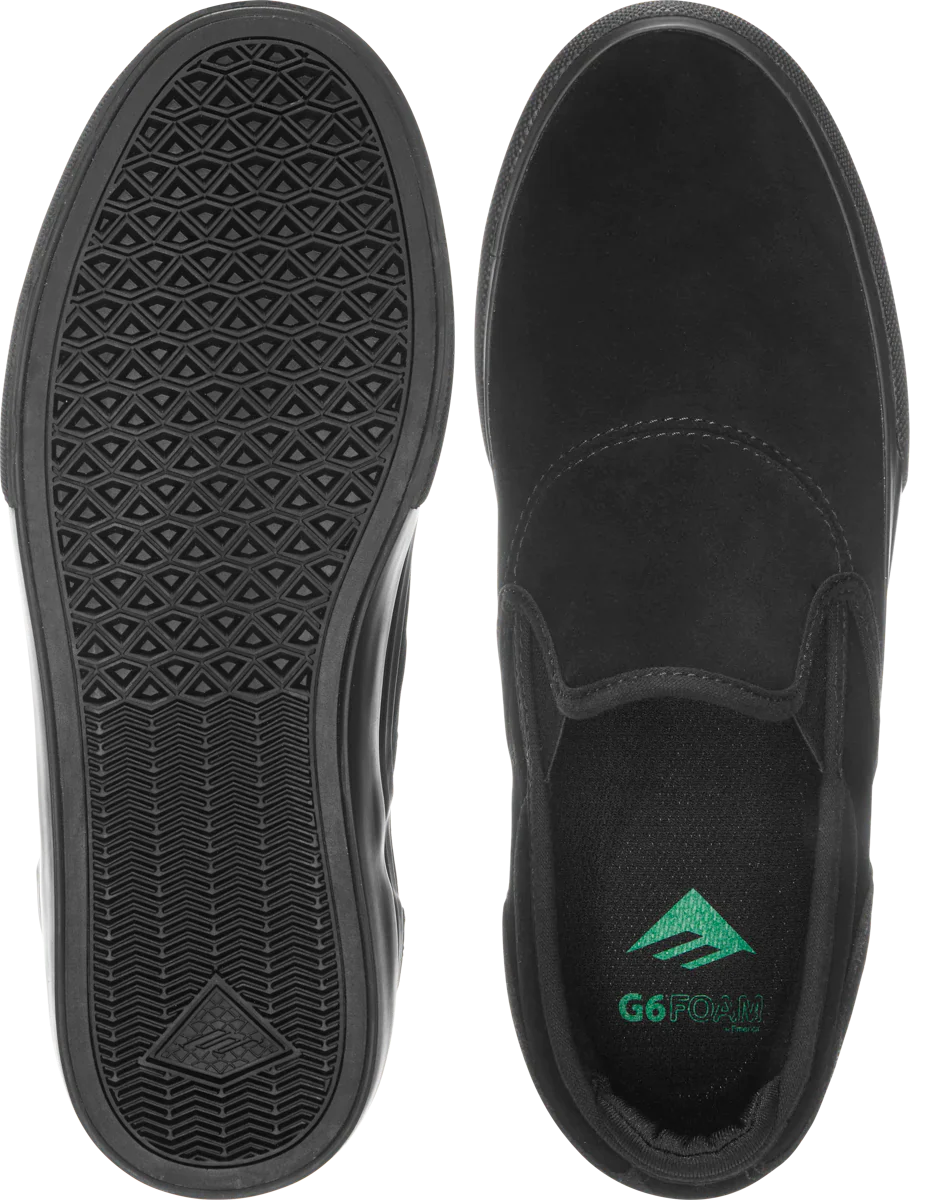Emerica - Wino G6 Slip-On Shoes | Black Black - Image 3