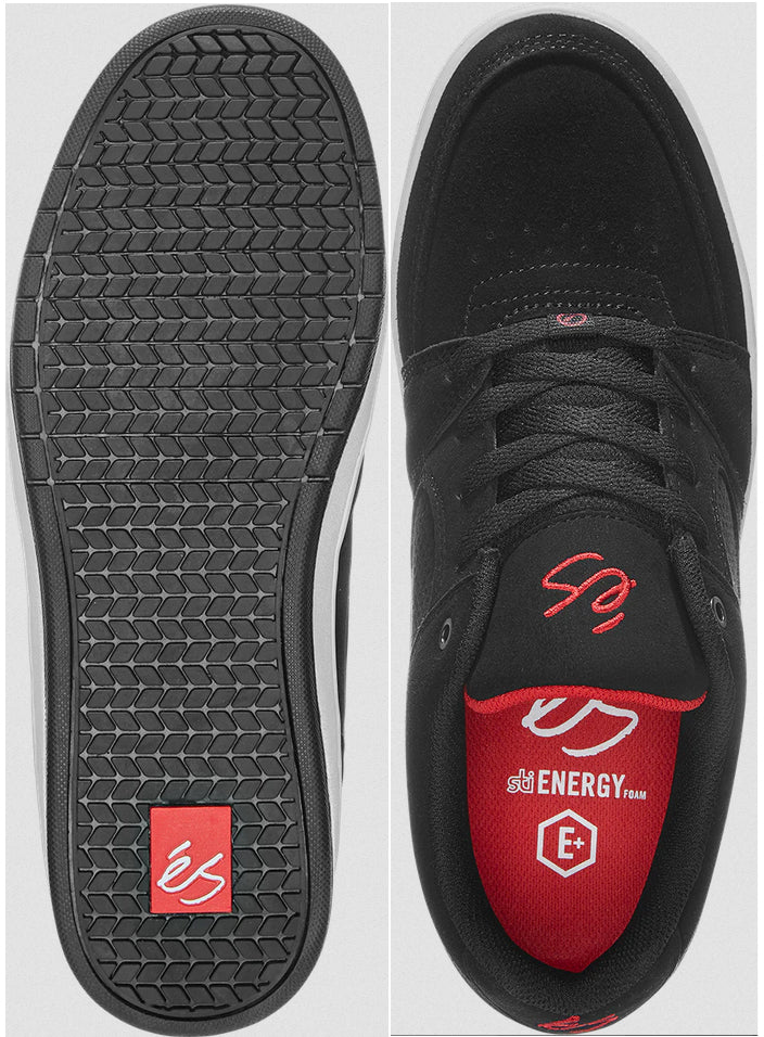 éS - Accel Slim Shoes | Black White Red - Image 3