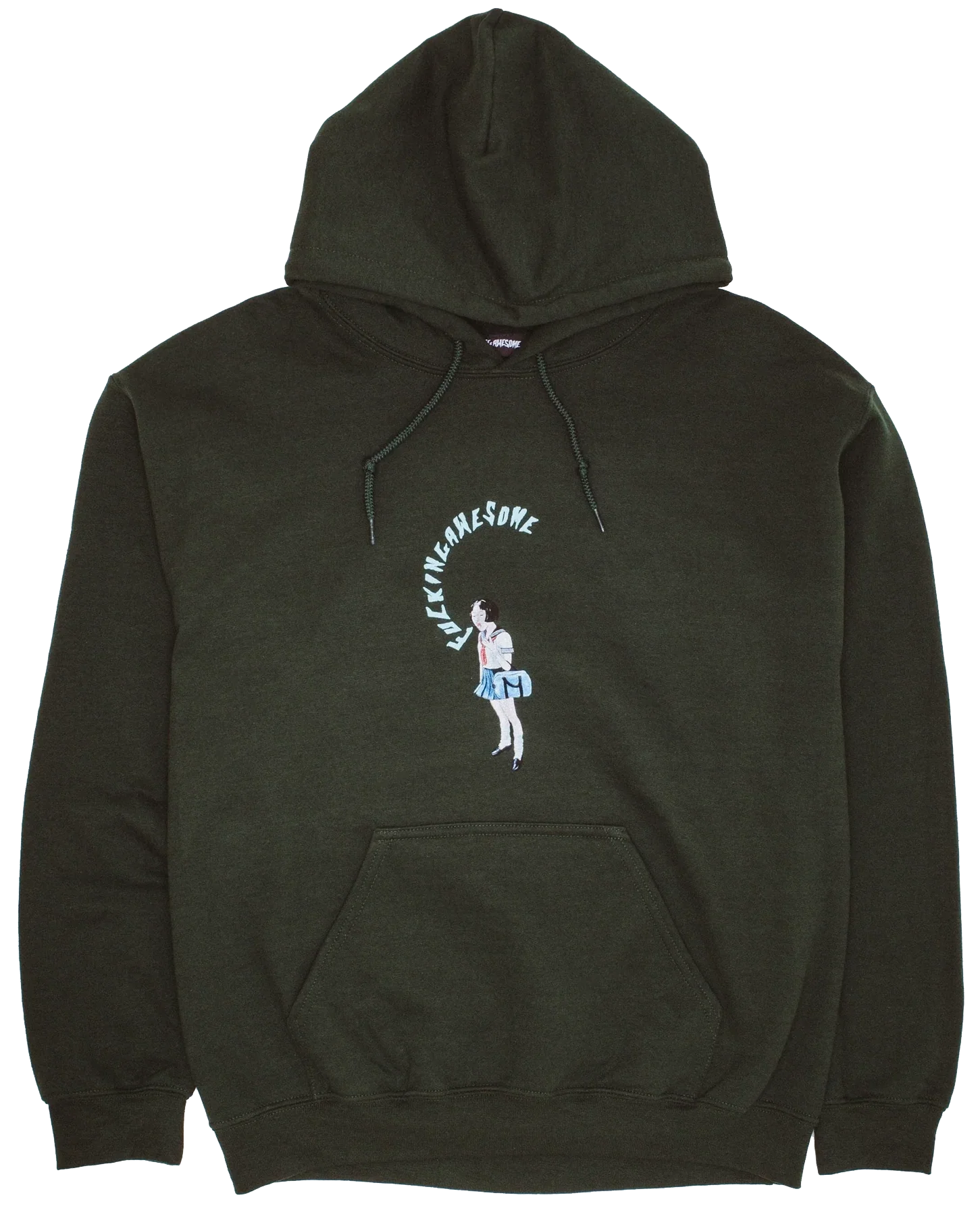 FA - Mouth Girl Hoodie | Forest Green - Image 2