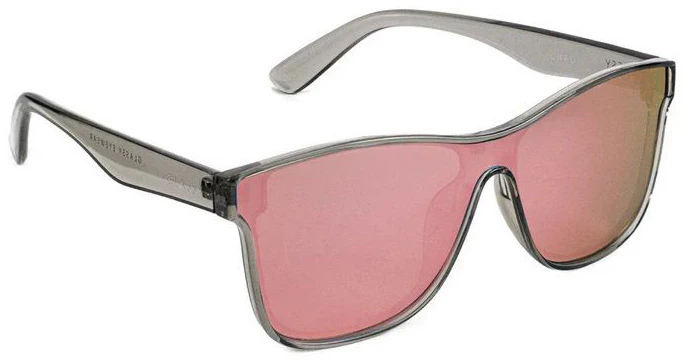 Glassy - Chad Premium Sunglasses | Clear Grey / Champagne Mirror