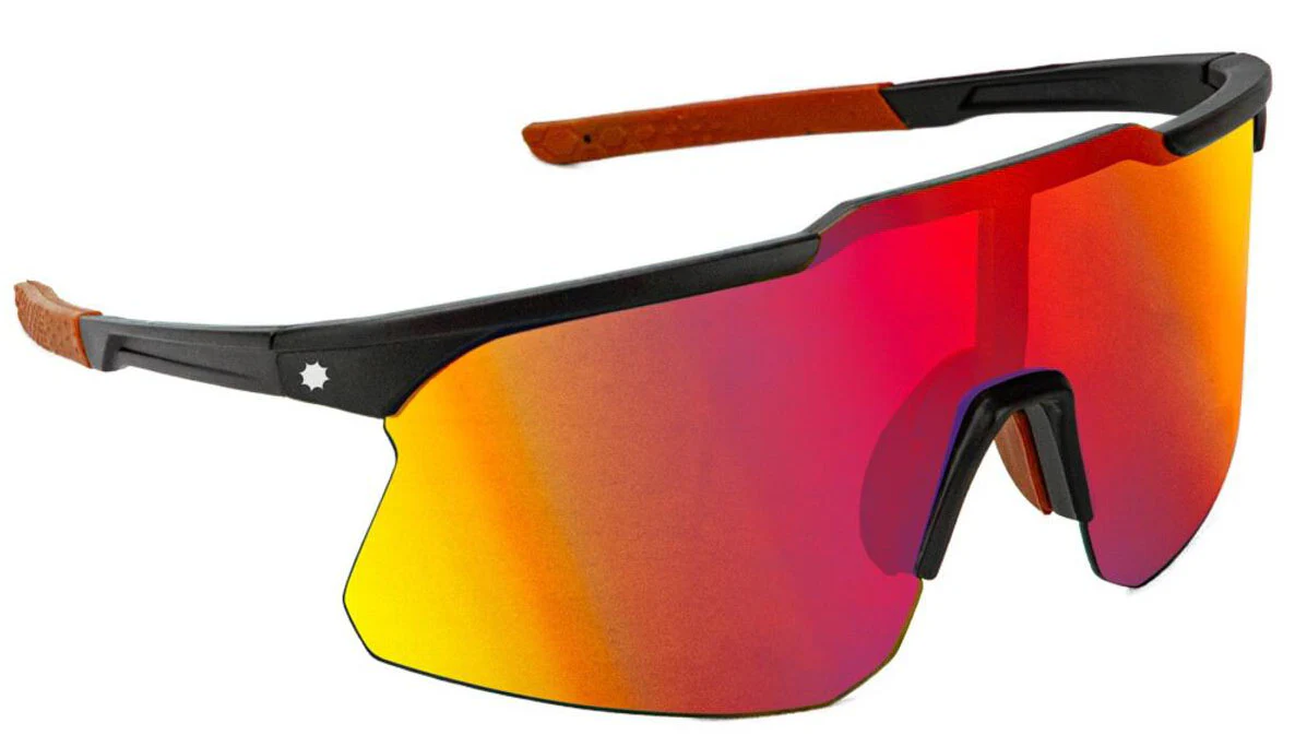 Glassy - Cooper Sunglasses | Black / Red Mirror