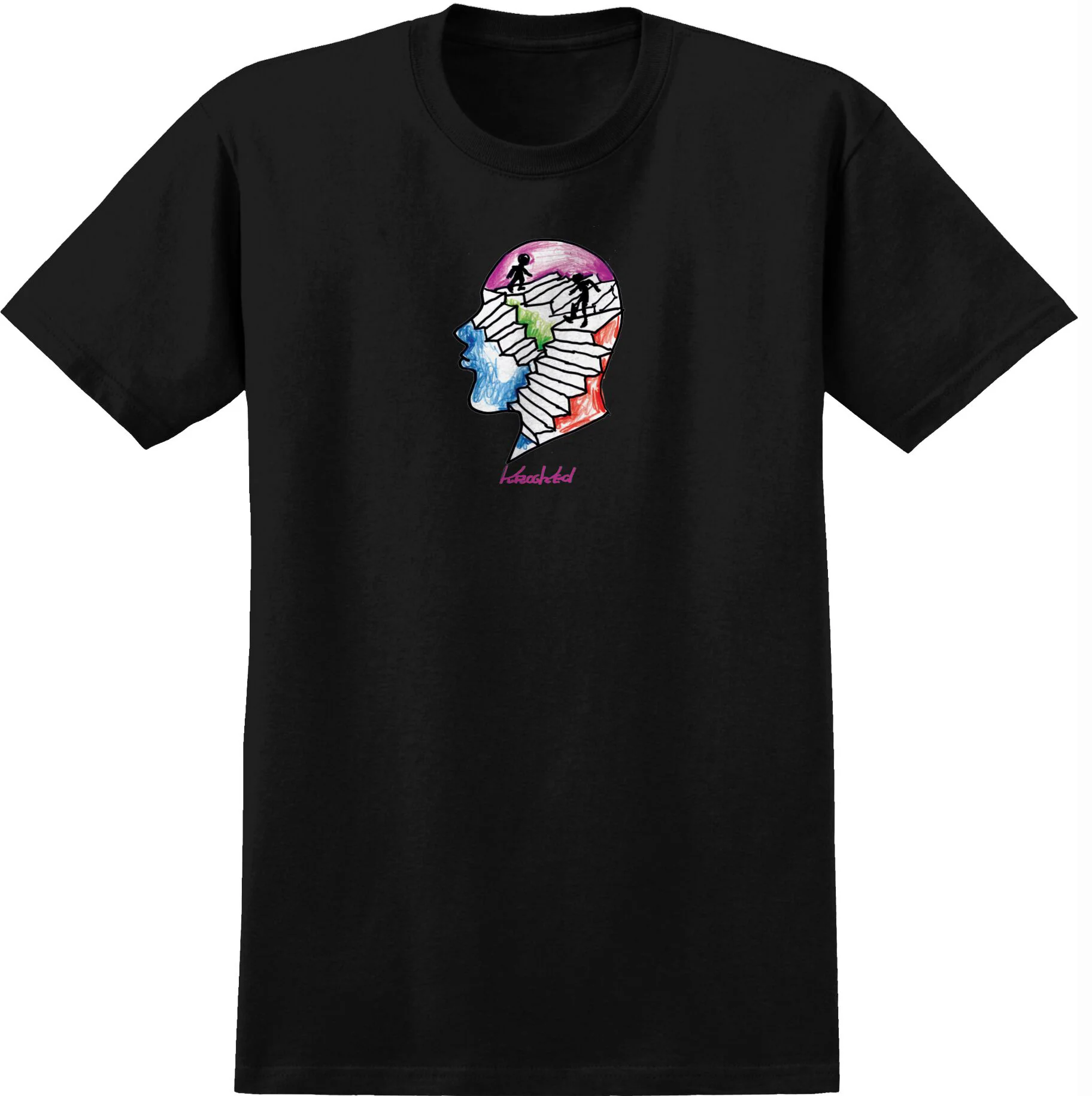 Krooked - Stairs Tee | Black
