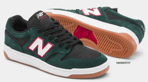 New Balance - Numeric 480 Shoes | Green Black (Jamie Foy) - Image 4