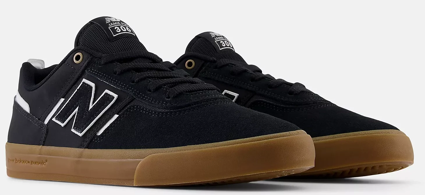 New Balance - Numeric Jamie Foy 306 Shoes | Black White Gum - Image 3