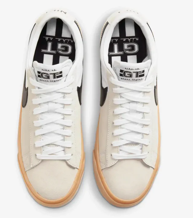 Nike SB - Blazer Low Pro GT Shoes | White Black Gum - Image 4