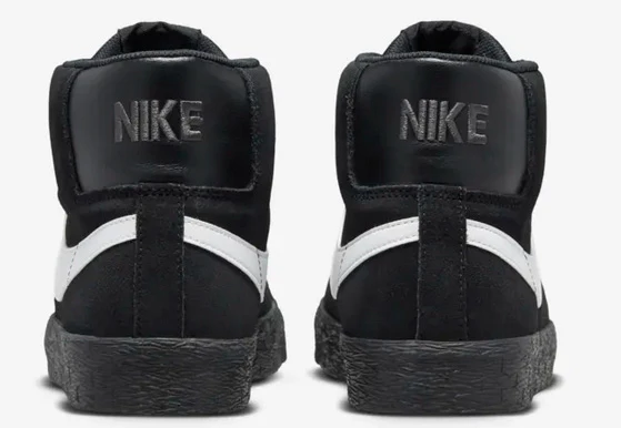 Nike SB - Blazer Mid Shoes | Black White Black - Image 5