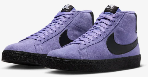 Nike SB - Blazer Mid Shoes | Dusty Purple Black - Image 3