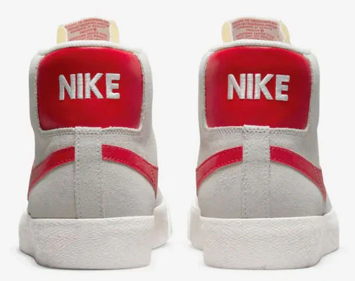 Nike SB - Blazer Mid Shoes | White University Red - Image 5