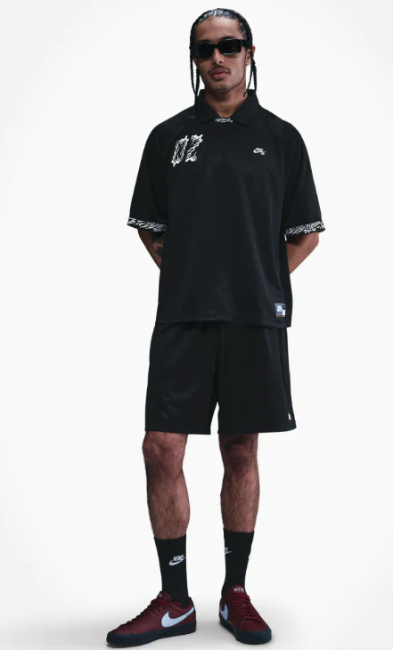 Nike SB - Dri-Fit Jacquard Skate Jersey | Black White - Image 2