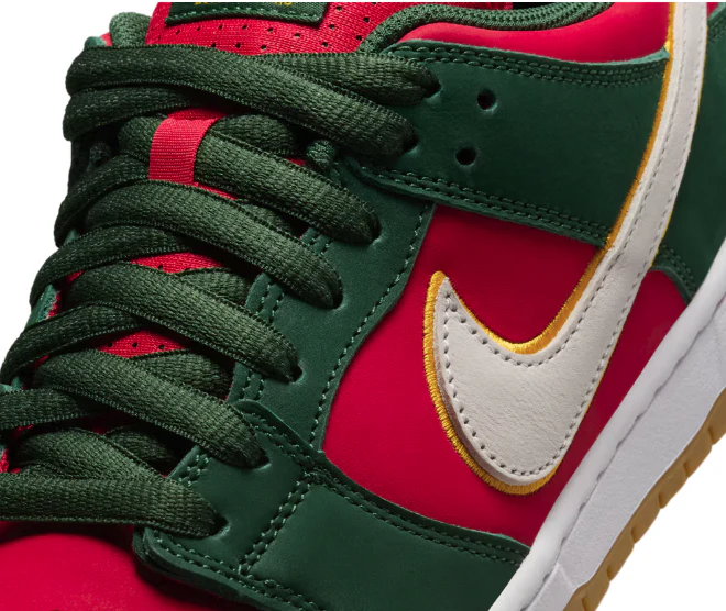 Nike SB - Dunk Low Pro Premium Shoes | Fir Fire Red - Image 6