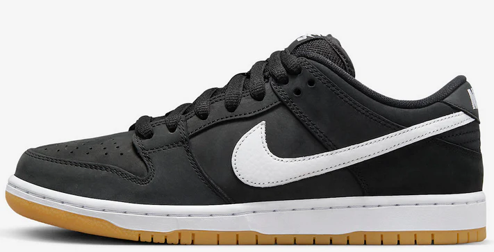 Nike SB - Dunk Low Pro Shoes | Black White Gum - Image 2