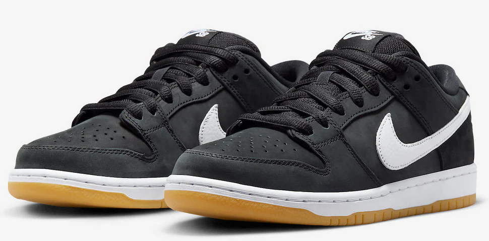 Nike SB - Dunk Low Pro Shoes | Black White Gum - Image 3