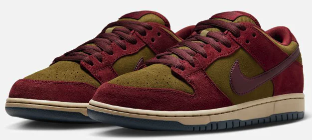 Nike SB - Dunk Low Pro Shoes | Dark Team Red - Image 3