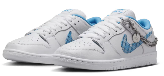Nike SB - Dunk Low Pro Shoes | White Blue (Nicole Hause) - Image 3