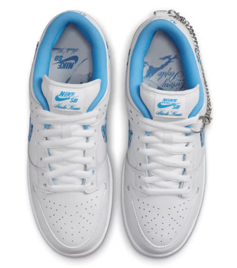 Nike SB - Dunk Low Pro Shoes | White Blue (Nicole Hause) - Image 4
