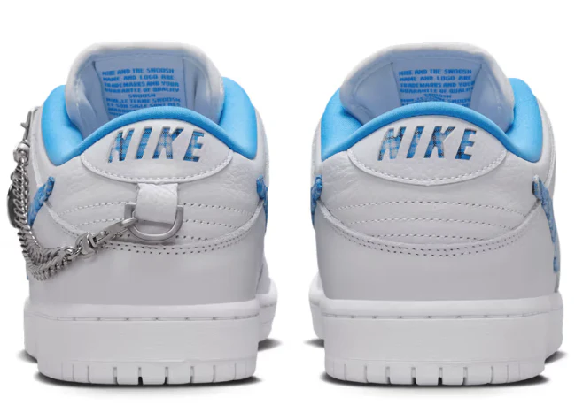 Nike SB - Dunk Low Pro Shoes | White Blue (Nicole Hause) - Image 5