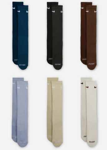 Nike SB - Everyday Plus Crew 6-Pack Socks | Navy Multi - Image 2