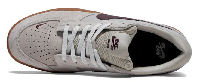 Nike SB - Force 58 Shoes | Cream Burgundy Gum - Image 3