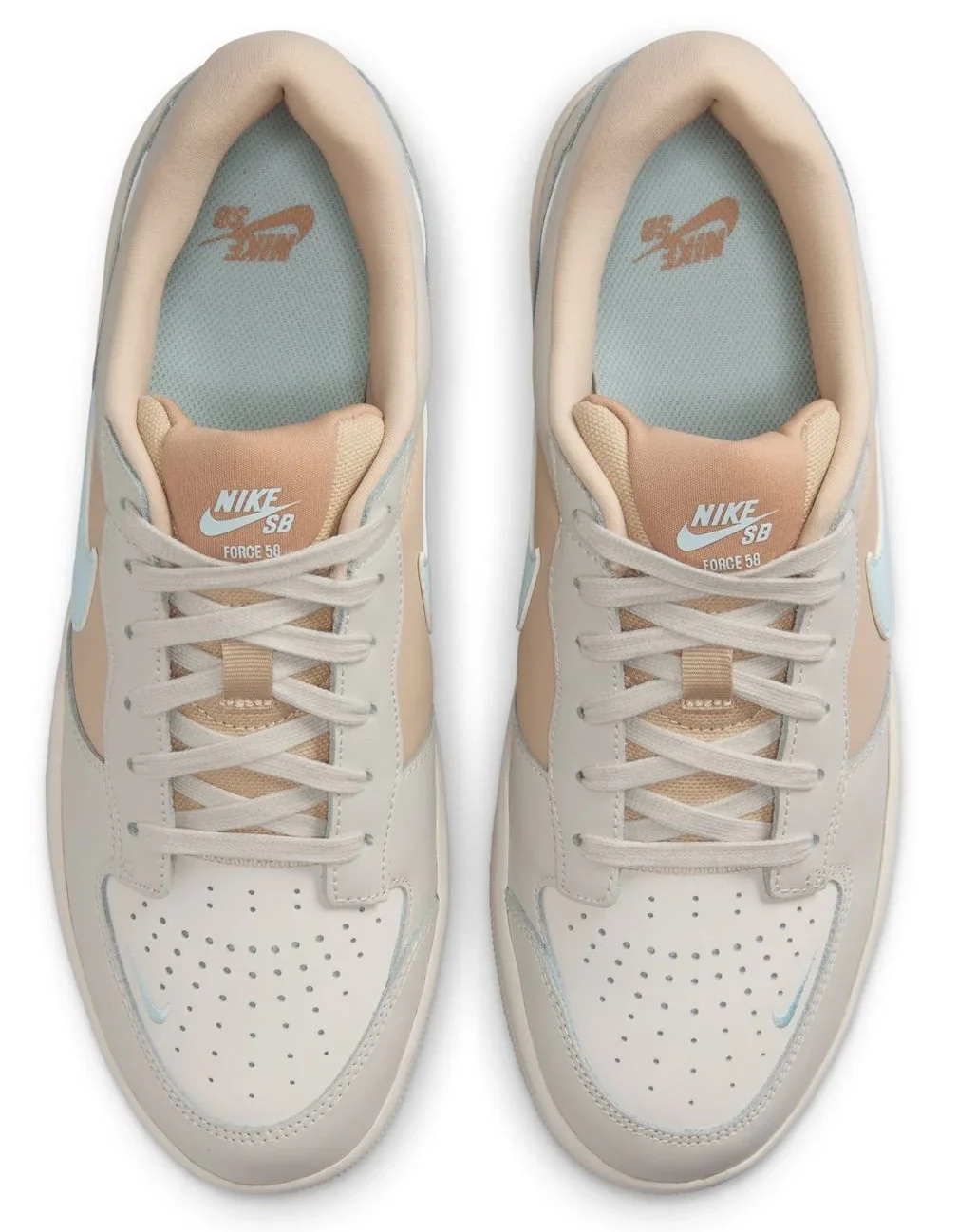 Nike SB - Force 58 Premium Shoes | Light Bone Glacier Blue - Image 4