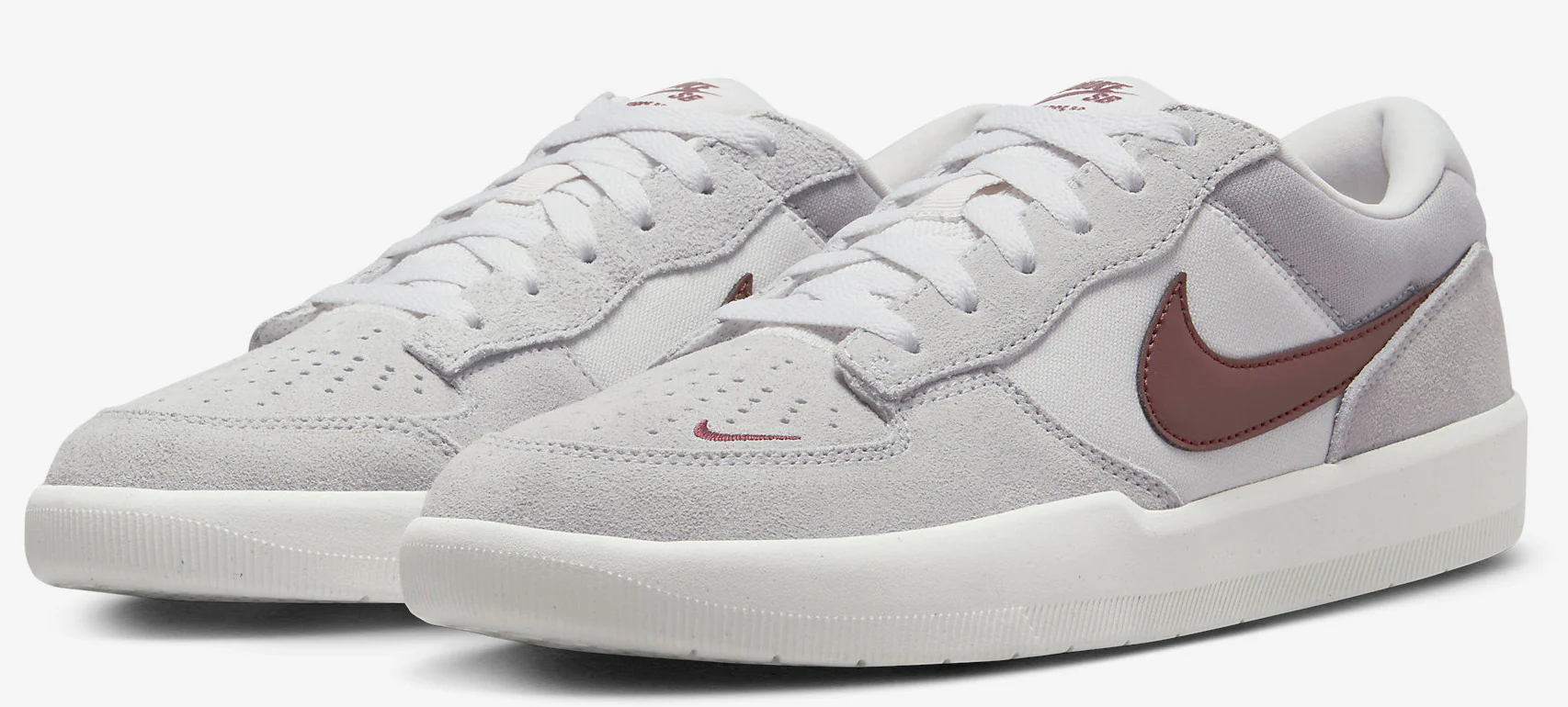 Nike SB - Force 58 Shoes | Platinum Dark Red - Image 3