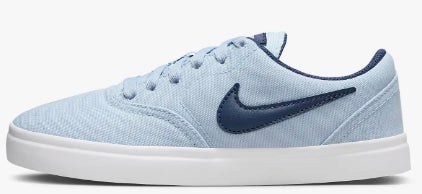 Nike SB - Kids Check Canvas GS Shoes | Light Blue Navy - Image 2