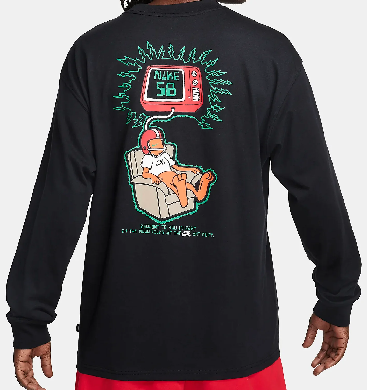 Nike SB - Brain Wash Max90 L/S Tee | Black - Image 3