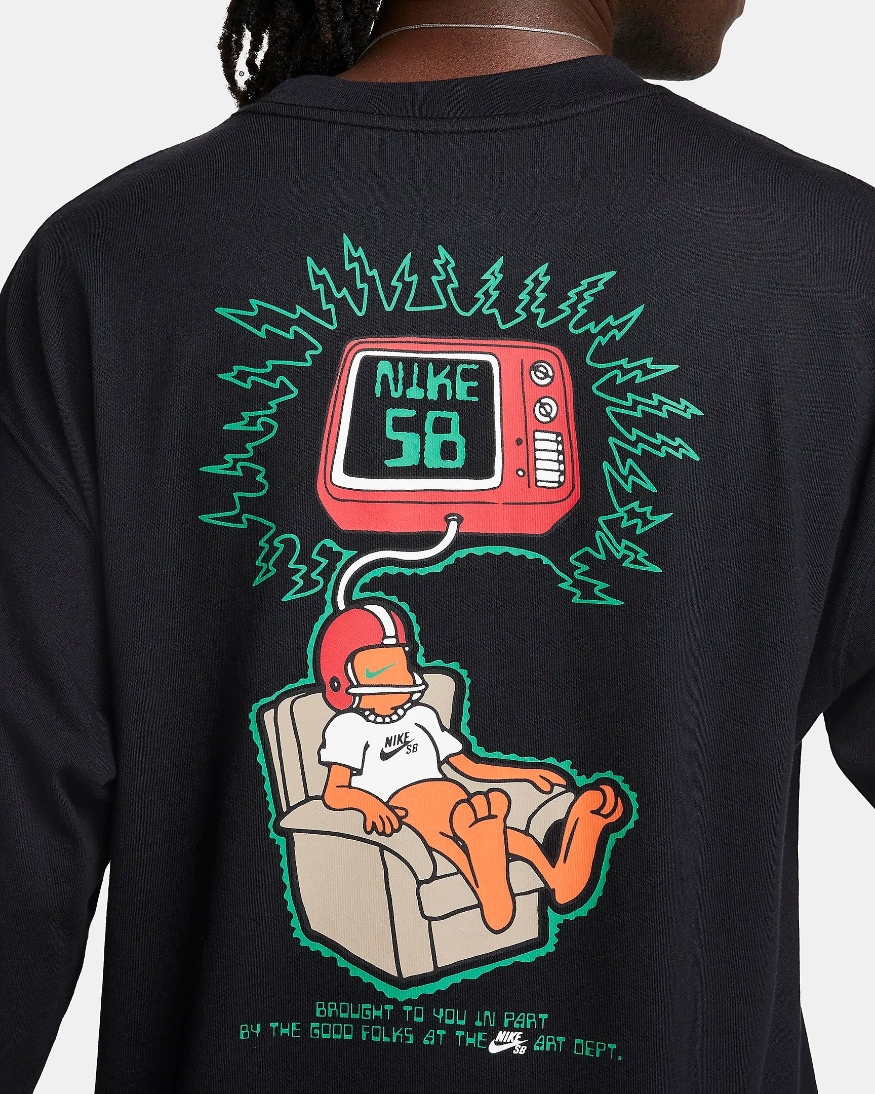 Nike SB - Brain Wash Max90 L/S Tee | Black - Image 4