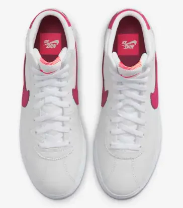 Nike SB - Women's Bruin Hi Premium ISO Shoes | White Sweet Beet - Image 4