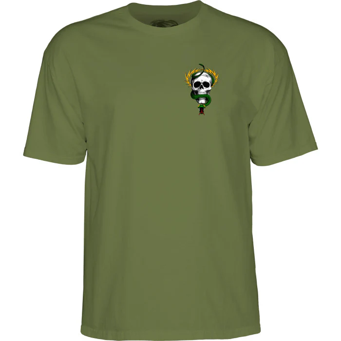 Powell Peralta - McGill Skull & Snake Tee | Military Green - Image 2