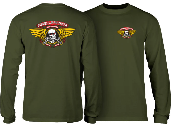 Powell Peralta - Winged Ripper L/S Tee | Forest Green - Image 2