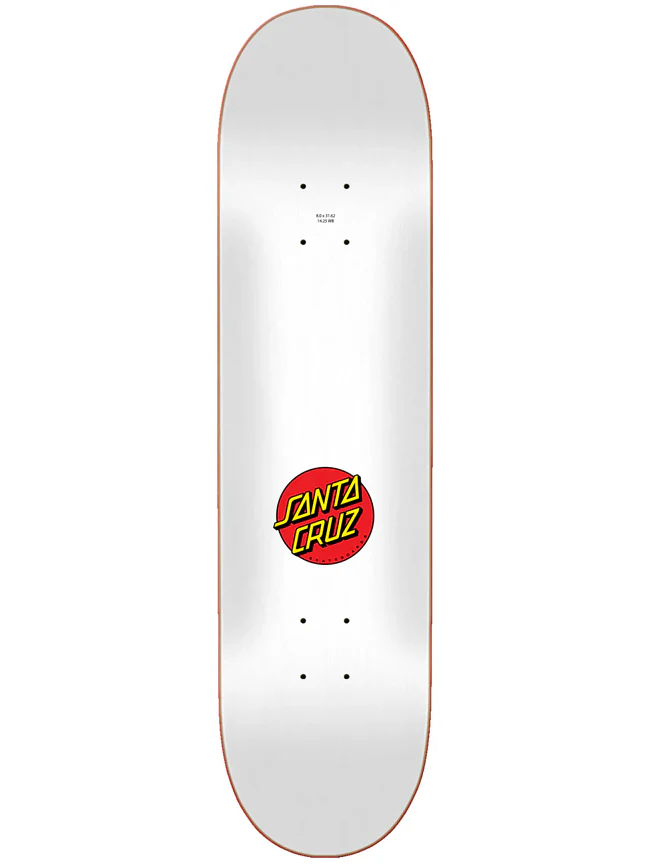 Santa Cruz - Classic Dot 8" Deck | White - Image 2