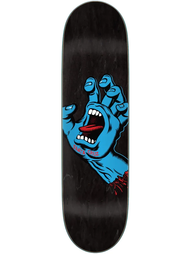 Santa Cruz - Screaming Hand 8.6" Deck | Black Stain