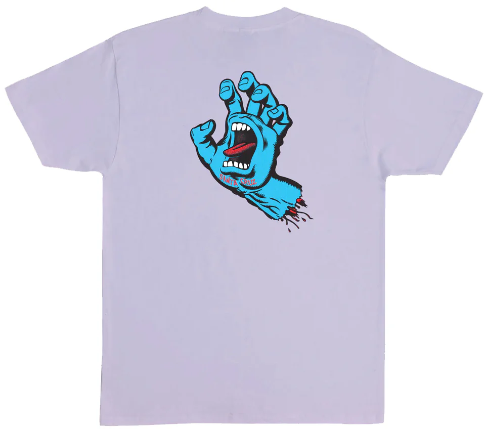 Santa Cruz - Screaming Hand Tee | Lilac Grey - Image 2