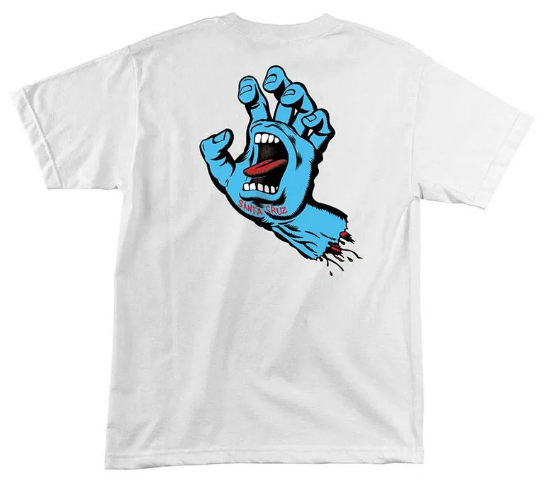 Santa Cruz - Screaming Hand Tee | White