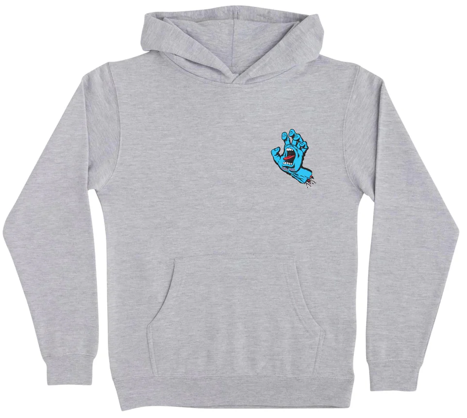 Santa Cruz - Youth Screaming Hand Hoodie | Heather Grey