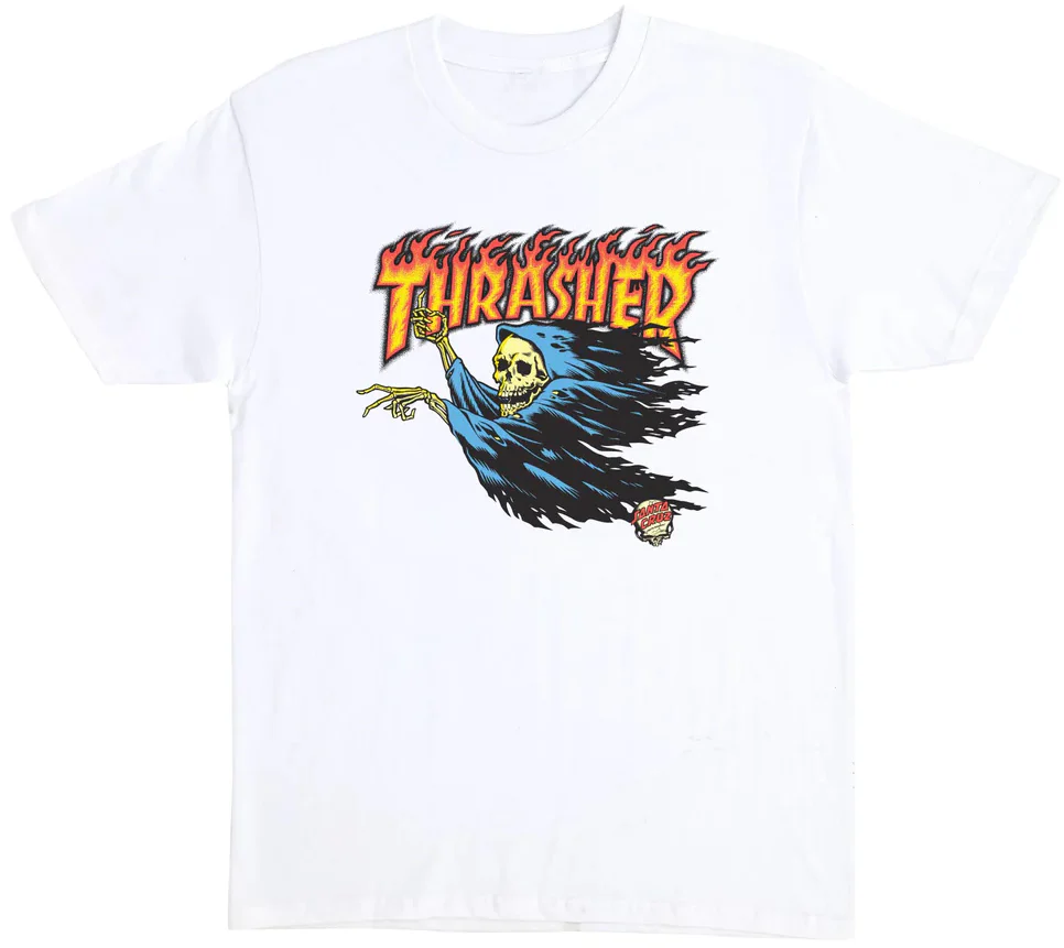 Santa Cruz x Thrasher - O'Brien Reaper Tee | White