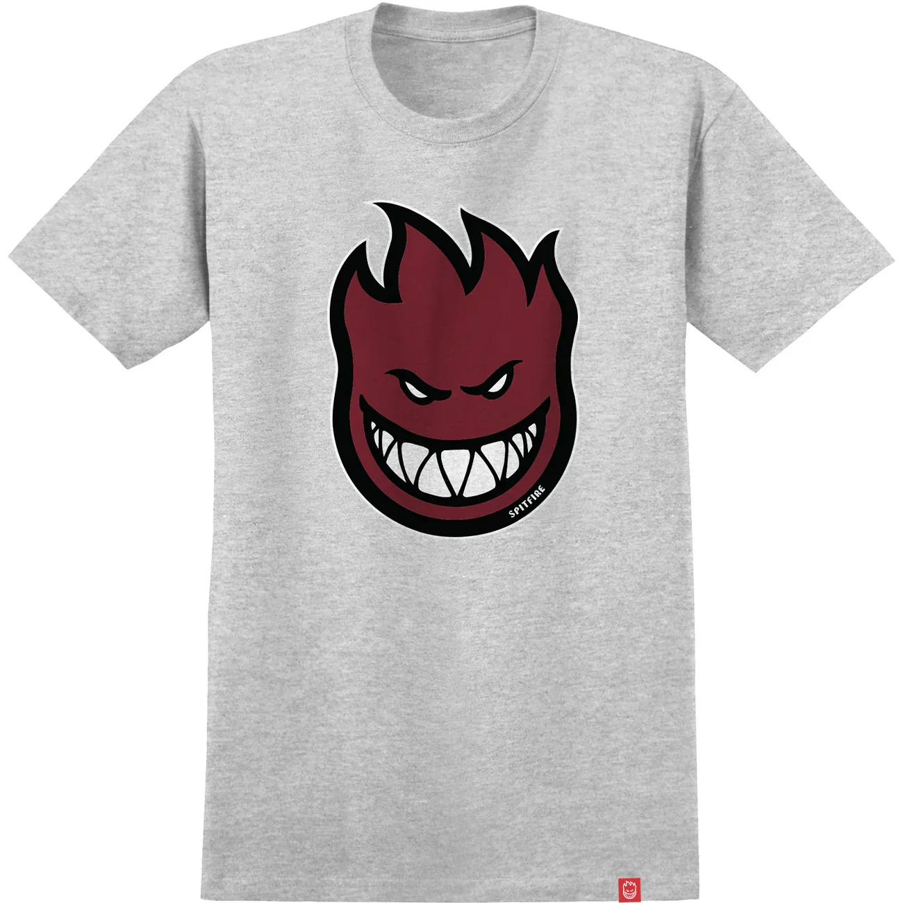 Spitfire - Bighead Fill Youth Tee | Heather Grey Dark Red