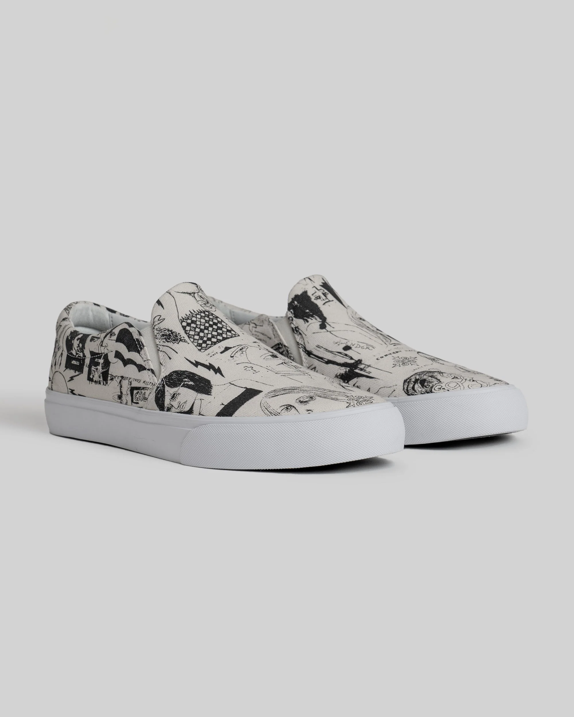 War Saw - Stranger Slip-On Shoes | Templeton Collage (Canvas) - Image 2