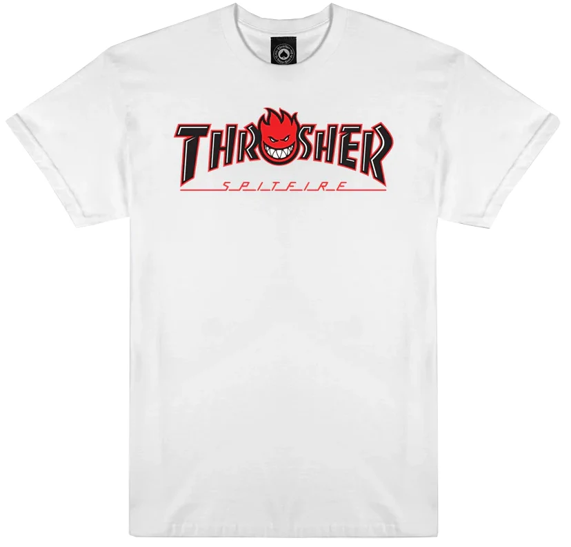 Thrasher x Spitfire - Big Head Outline Tee | White