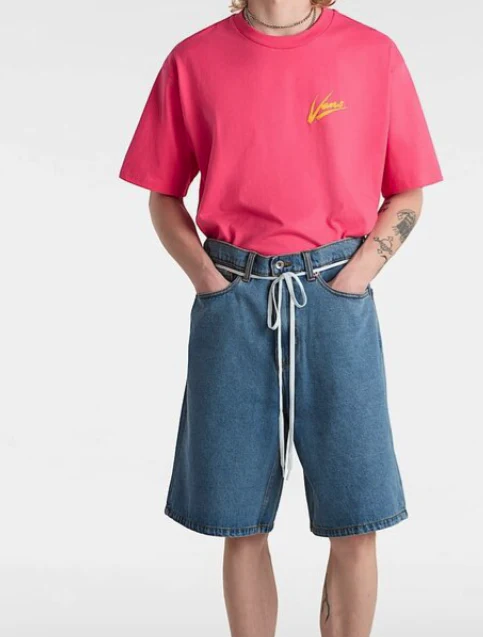 Vans - Check-5 Baggy Denim Shorts | Stonewash Blue - Image 3