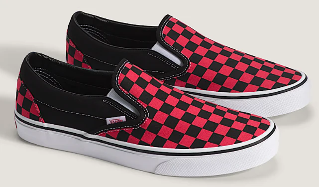 Vans - Classic Slip-On Shoes | Crimson Haze (Checkerboard) - Image 2